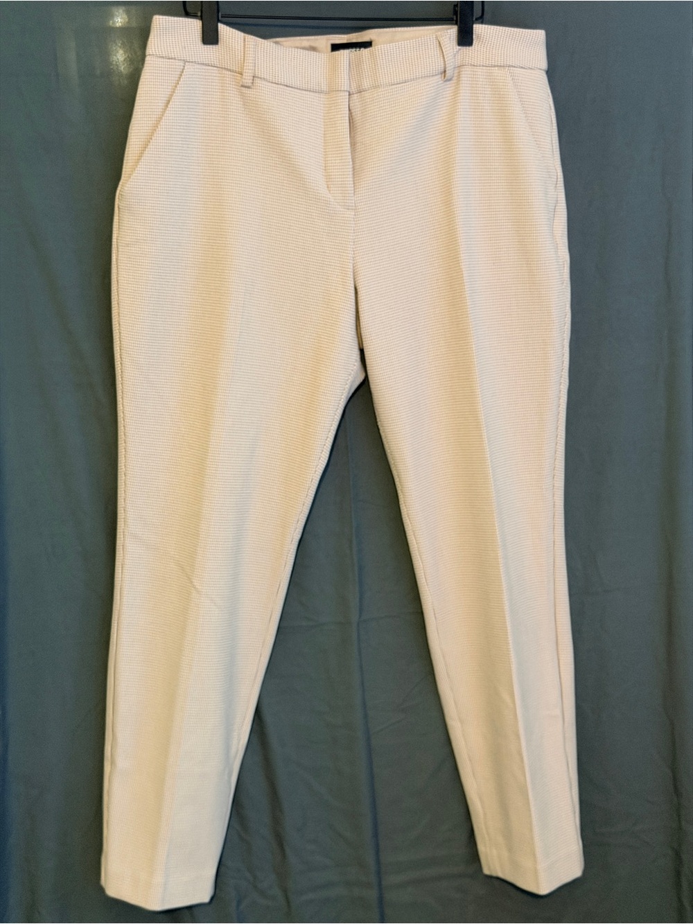 Express Women's Cream and Pink Slim Fit Dress Pants